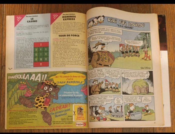 Lot Bamboula journal de mickey avec valise de l'été N°2142H 1993 + fiches vintage - photo numéro 5