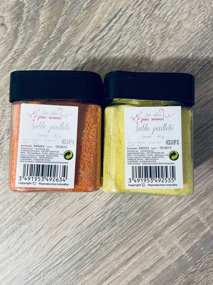 Lot de 2 pots de sable pailleté - photo numéro 3