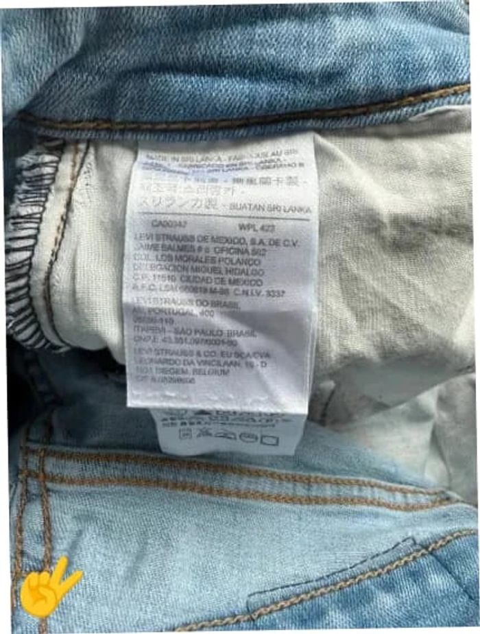 Jeans Levi's 721 W26 FR36 coupe skinny bleu Femme Women pan597b - photo numéro 8