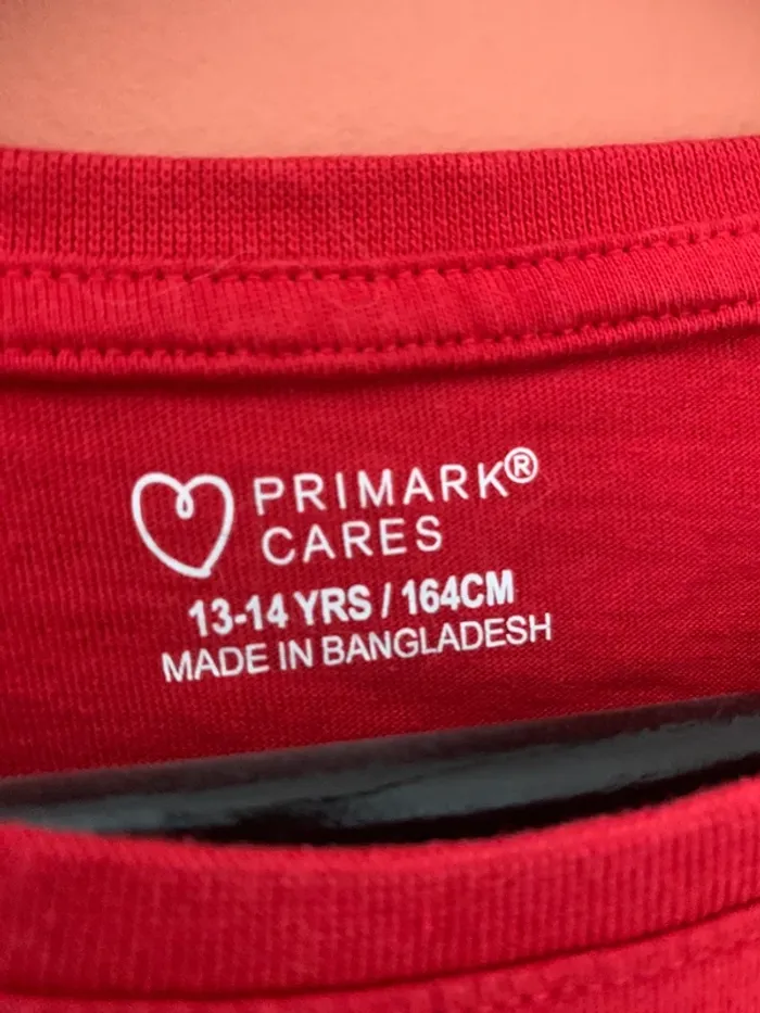T-shirt rouge fille Primark – 13/14 ans – Imprimé nœuds - photo numéro 4