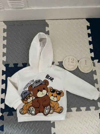 Pull à capuche / sweat-shirt ourson 12-18m