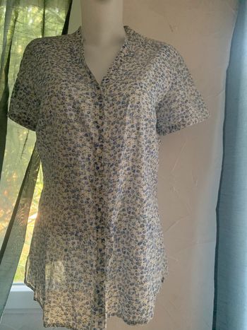Chemisier fleuri Gemo taille 44 manches courtes