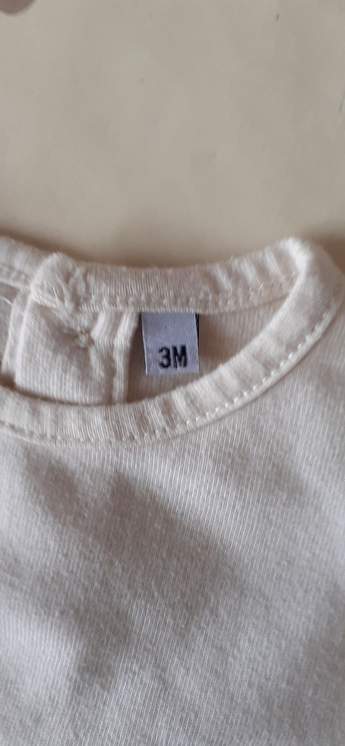 Tee-shirt mixte bébé 3 mois - photo numéro 3