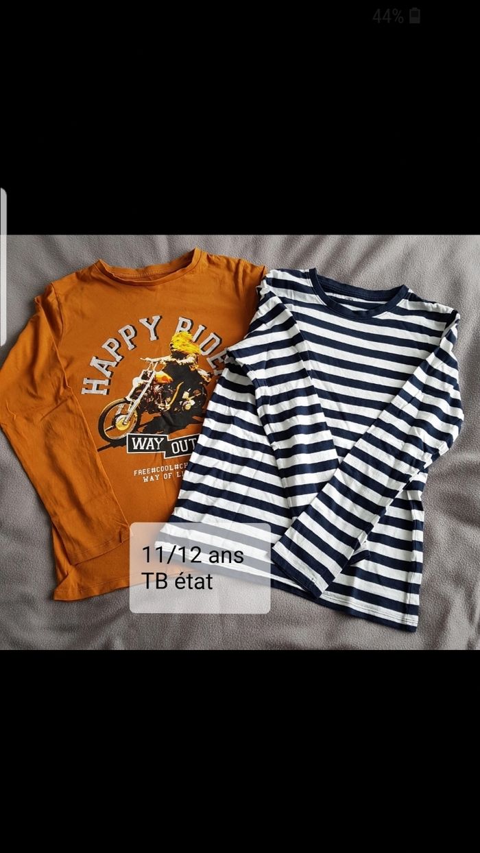 Lot de 2 t-shirts manches longues.