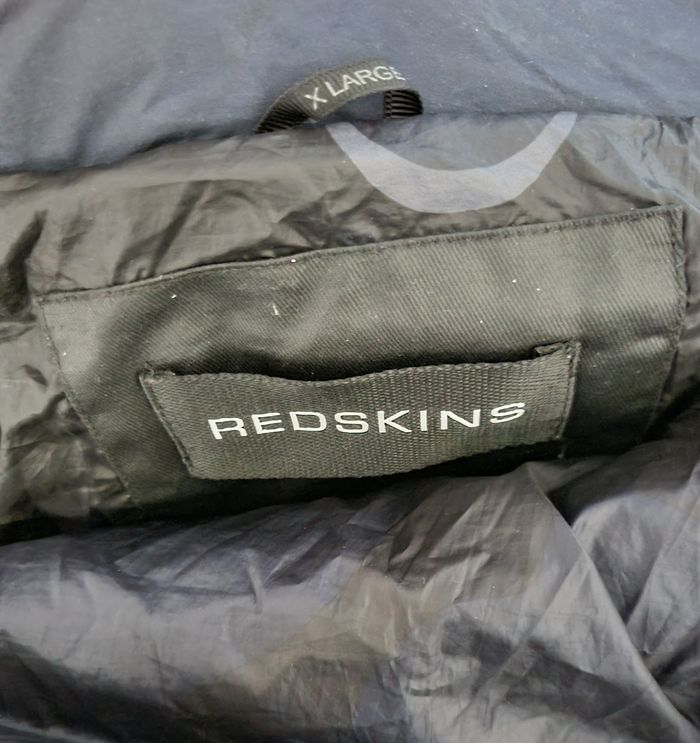 doudoune / parka bleu marine avec capuche fourrure redskins taille 42 - photo numéro 6