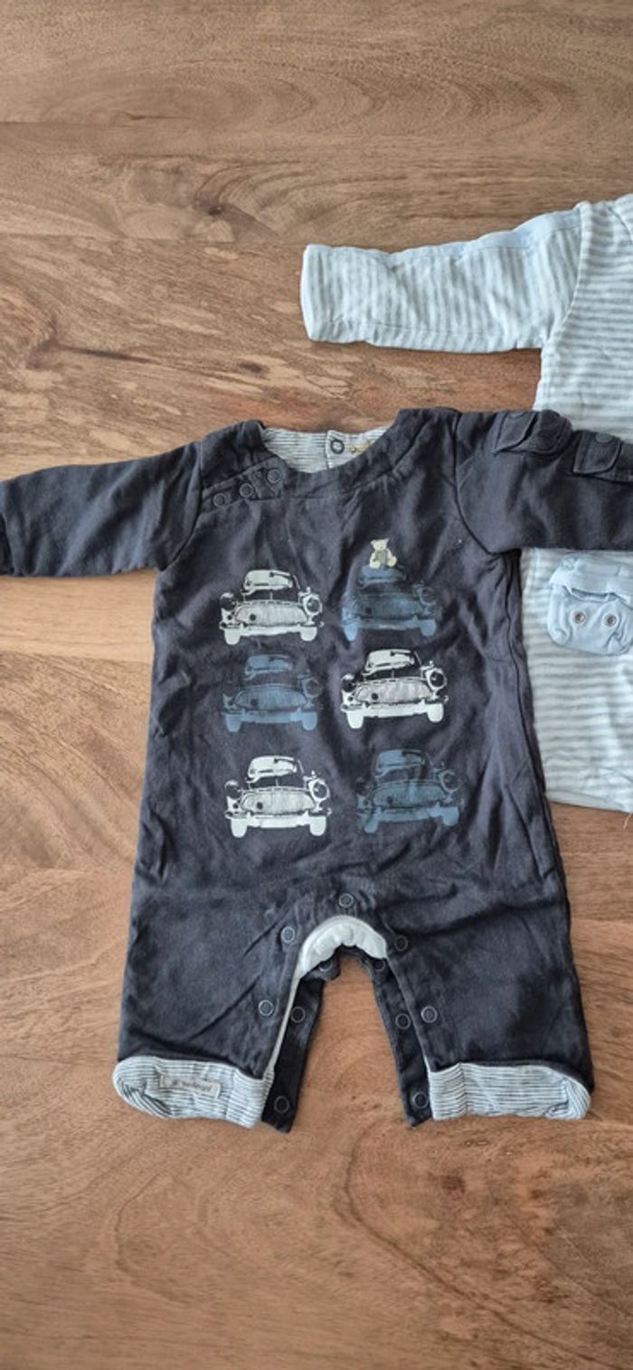 Lot de 2 pyjamas sans pied - Berlingot - Taille 3 mois - photo numéro 2
