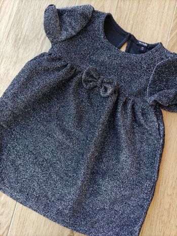 Robe bleu marine à paillettes Kiabi 9 mois