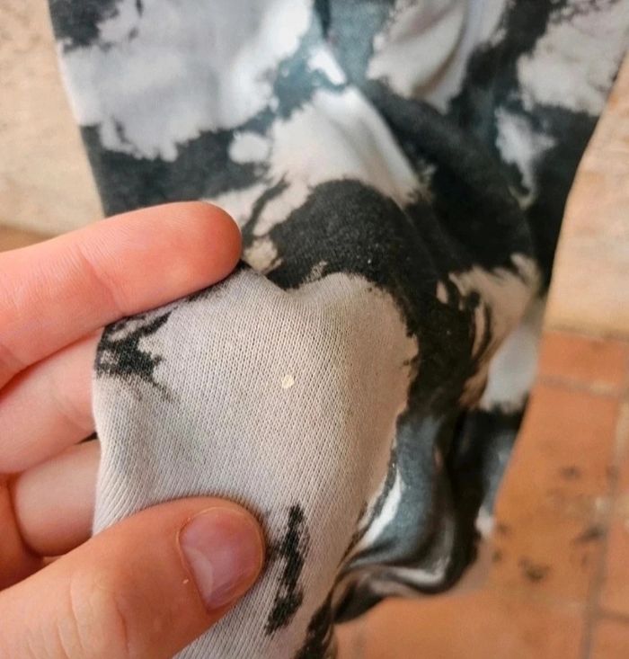 Pantalon droit type jogging tye and dye beige et gris - photo numéro 3