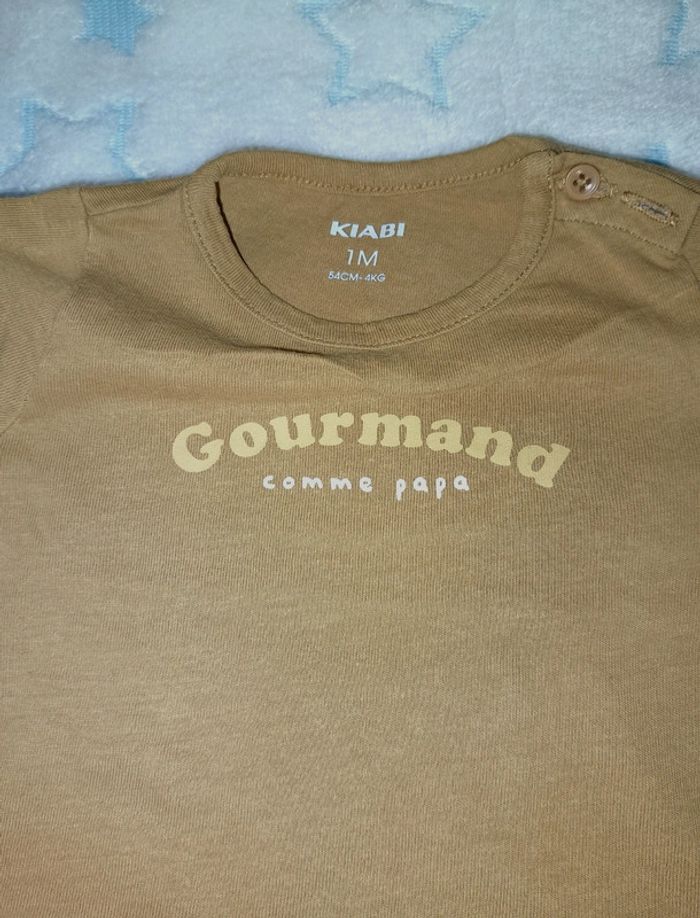 Tee-shirt gourmand comme papa - photo numéro 2