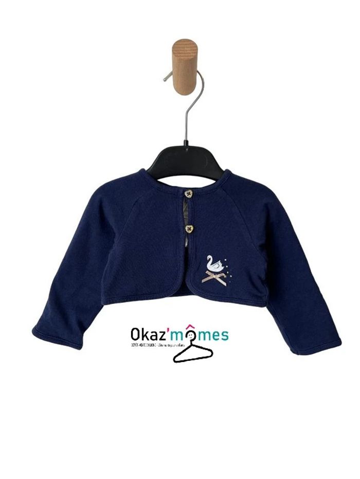 Boléro bleu marine (cygne) - Orchestra 6 mois (67cm)