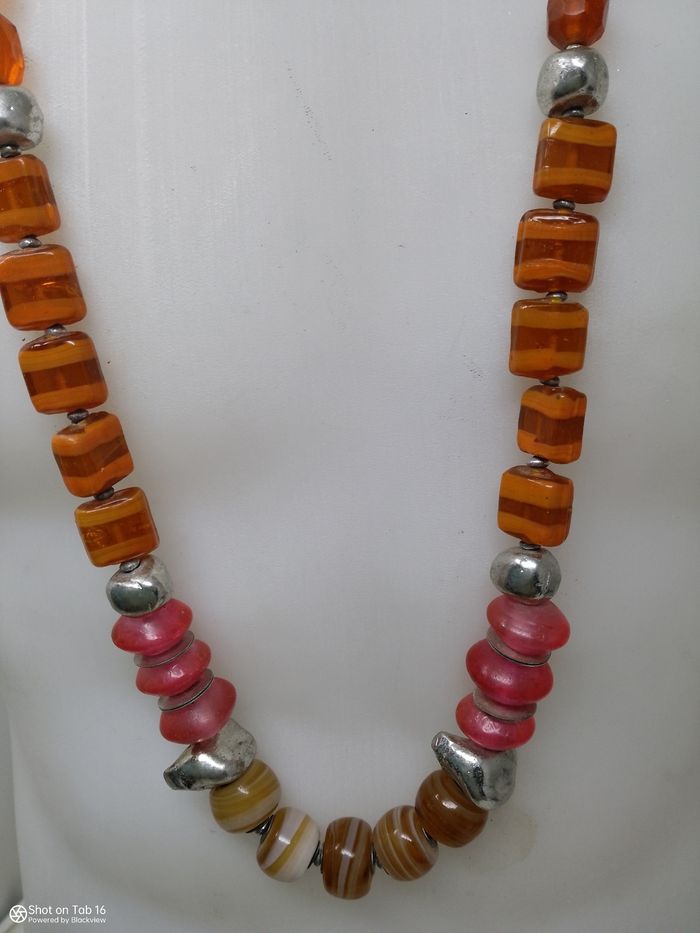 Superbe collier ce soir Annecy en pâte de verre de style de Murano - photo numéro 2