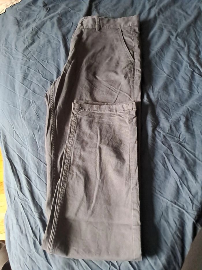 Pantalon chino bleu-gris