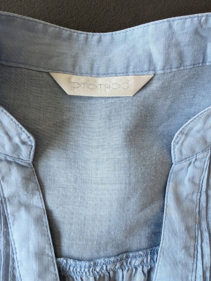 Chemise longue bleue clair - Taille 38 - photo numéro 4