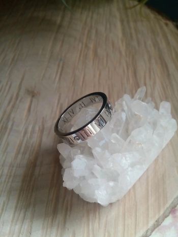 Bague argentée chiffres romain