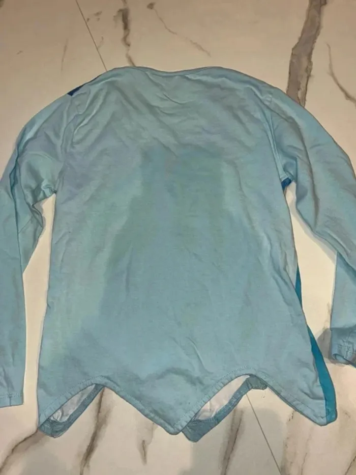 T-shirt manches longues bleu Elsa – Taille 8 ans - photo numéro 5