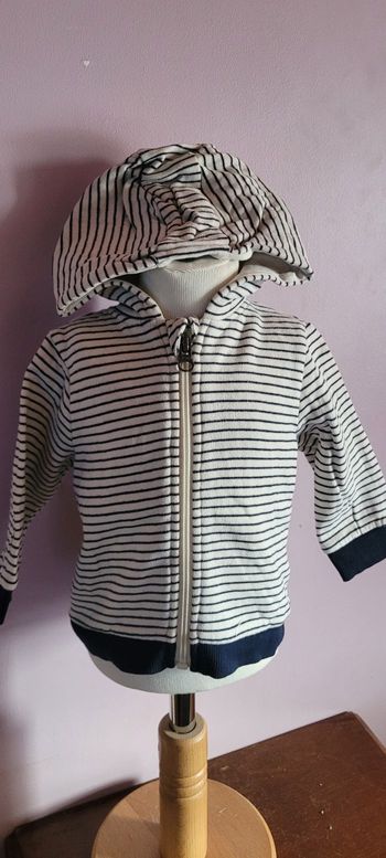 Veste à capuche rayées 