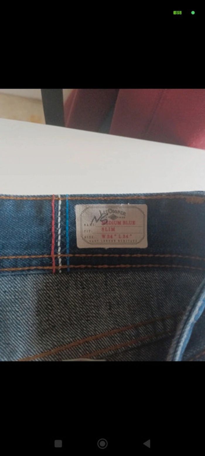 Pantalon jeans homme Lee Cooper taille 44/46 coupe skinny - photo numéro 6