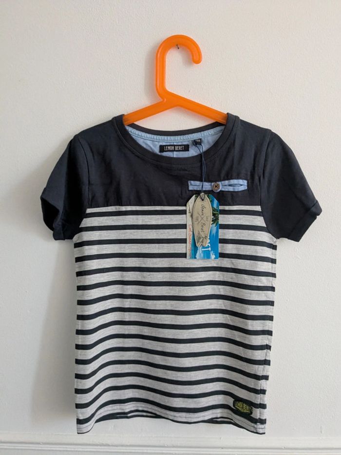 T-shirt marin lemon béret 8 ans