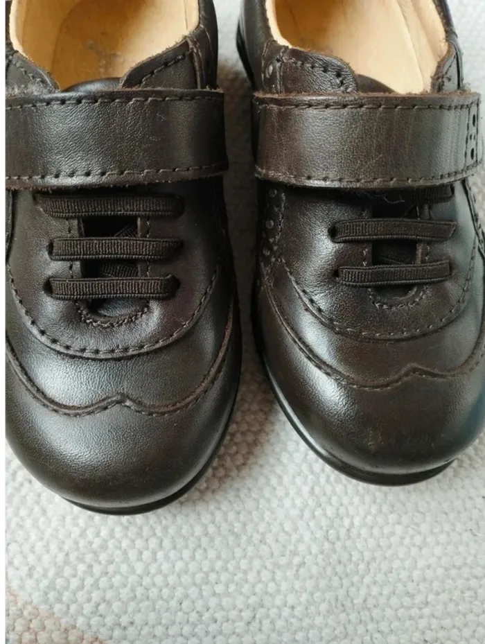 Baskets habillées Marron Cuir - Jacadi - T24 - Très Bon État - photo numéro 3