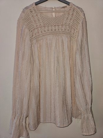Tunique beige style bohème style crochet