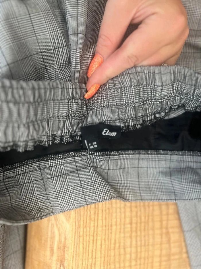 Pantalon, tailleur, casual, gris, tartan à carreaux taille 38 M - photo numéro 3