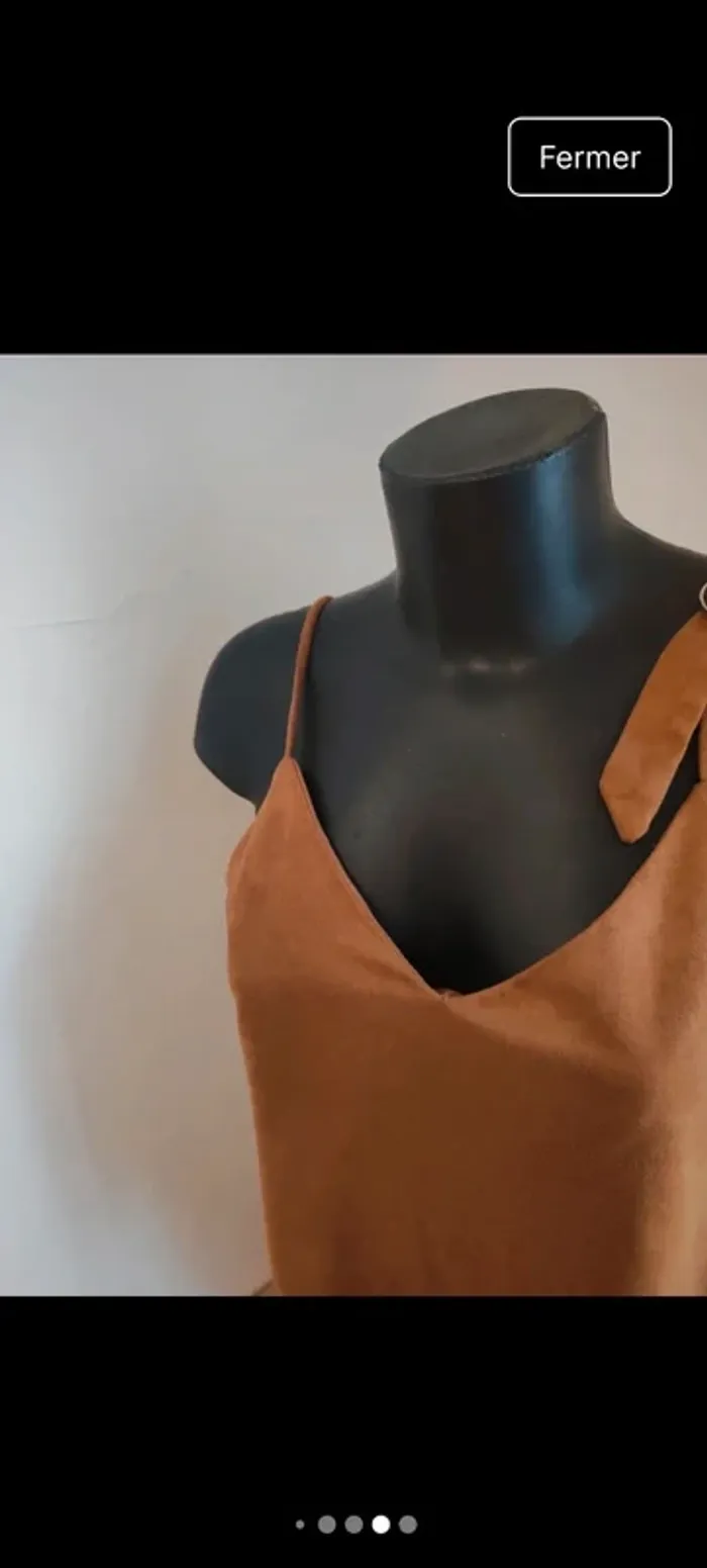 T-shirt effet daim taille m mulaya - photo numéro 5