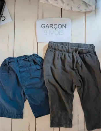 Short et pantalon bébé garçon 9 mois
