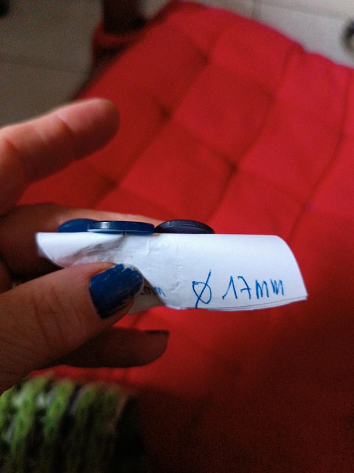 Lot 4 boutons plats bleus - photo numéro 3