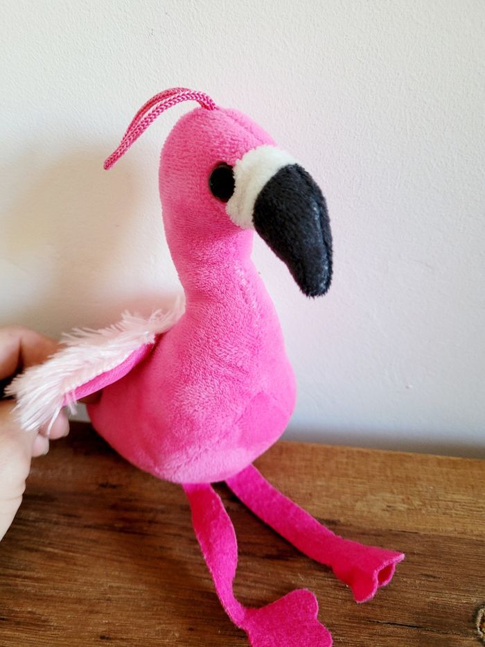 Petite peluche flamand rose - photo numéro 2