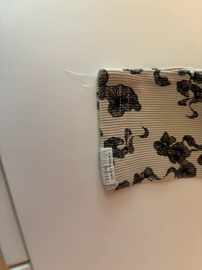 Legging beige fleurs noires Littles Indians 3-4Y - photo numéro 5
