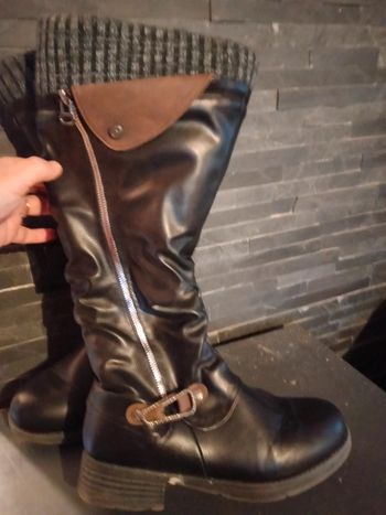 Bottes fourrées polaire spéciales mollets forts