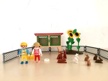 Playmobil enfants clapier basse cour réf 3075
