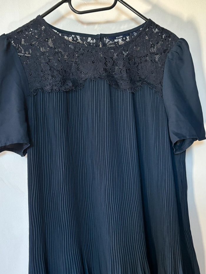 Robe plissée bleue marine Kiabi - taille 34 - photo numéro 3