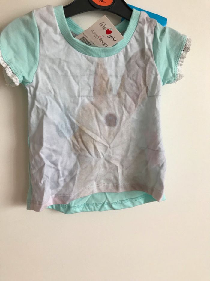 T shirt lapin neuf avec etiquettes 9 mois - photo numéro 2