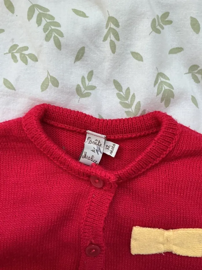 gilet rose noeud poitrine la boite à malice 12 mois - photo numéro 6