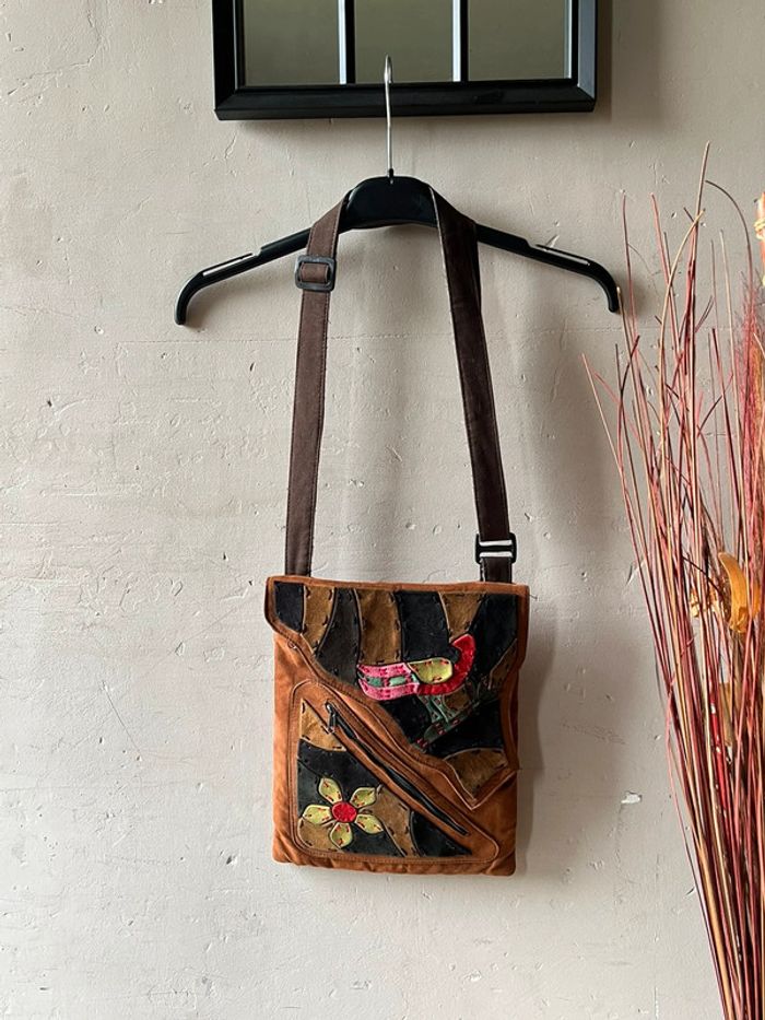 Sac à main pochette bandoulière en velours - photo numéro 5