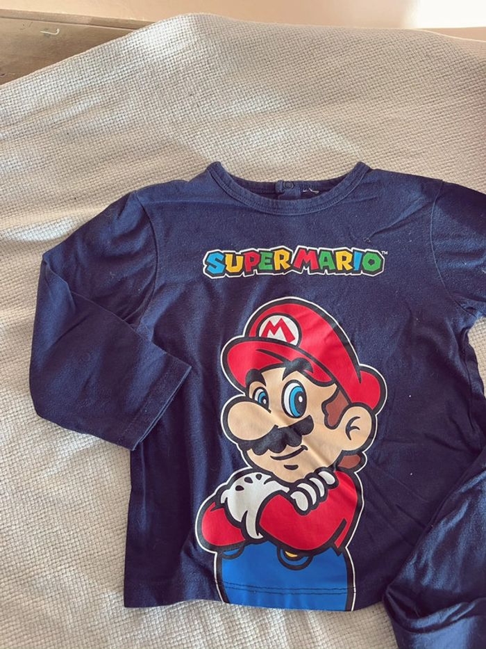 Ensemble pyjama super mario 18 mois bleu marine - photo numéro 2