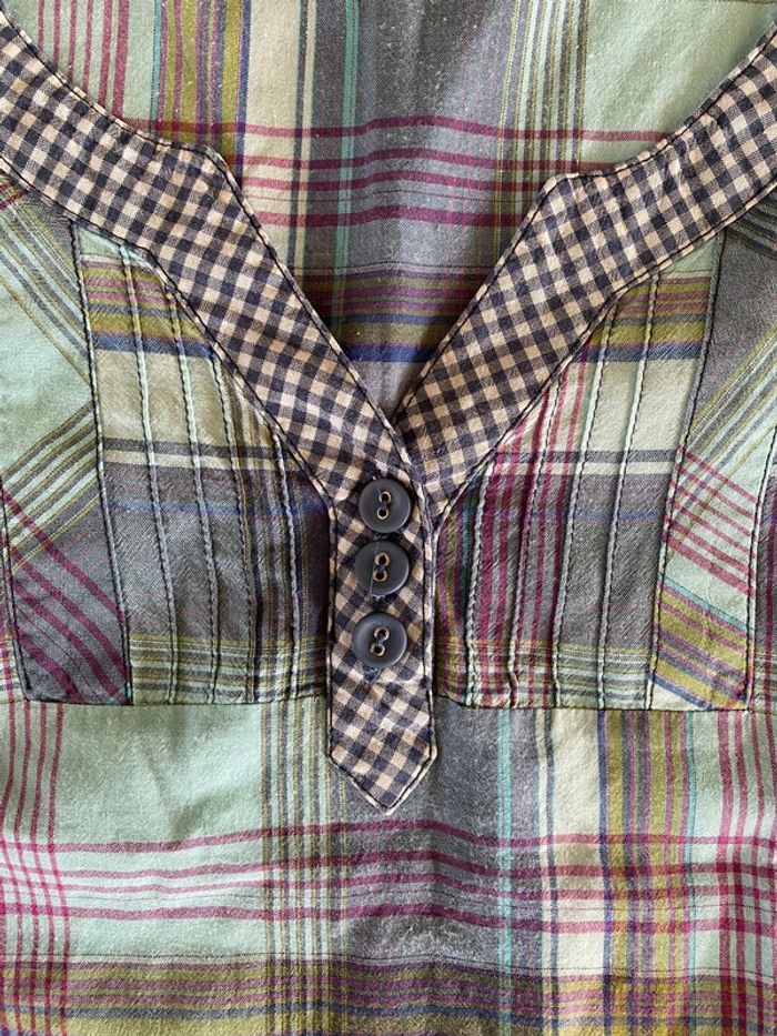 Blouse Camaïeu bleue à carreaux taille 40 - photo numéro 14
