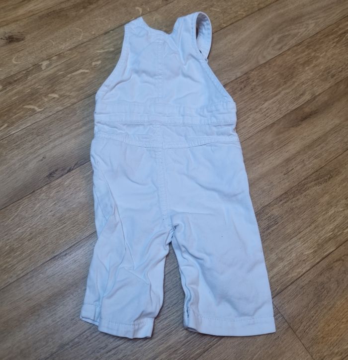 Salopette bébé velours blanc 3 mois Kitchoun - photo numéro 3