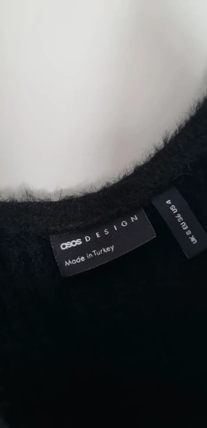 Ensemble Robe et gilet moumoute noir 36 asos - photo numéro 4
