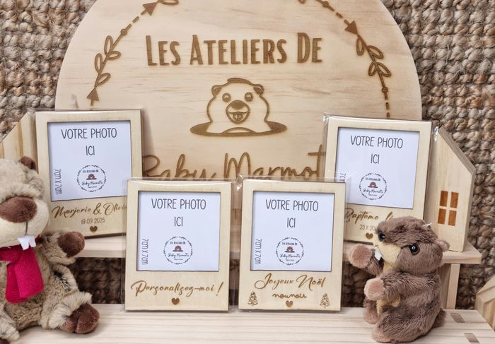 Polaroid bois aimanté