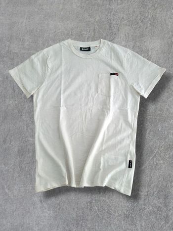 T-shirt Schott blanc 100% coton avec QR code - L