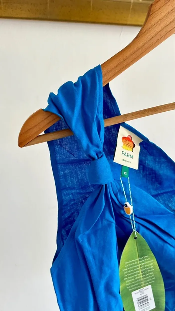 Crop top bleu FARM Rio – Taille XS - photo numéro 2