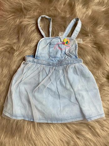 Robe salopette jean tulle