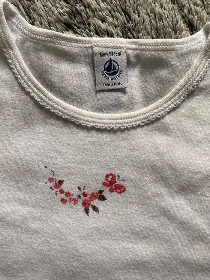 Teeshirt blanc Petit Bateau - 6 ans - photo numéro 3