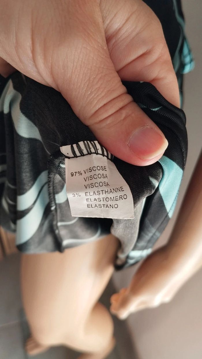 Robe noire et bleu femme taille l - photo numéro 6