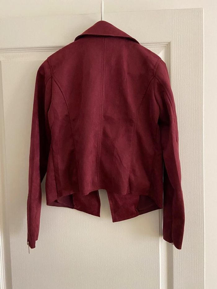 Trenches bordeaux Chicoree , polyester /elastan, sans boutons, tissu comme velours, longueur de blou - photo numéro 5