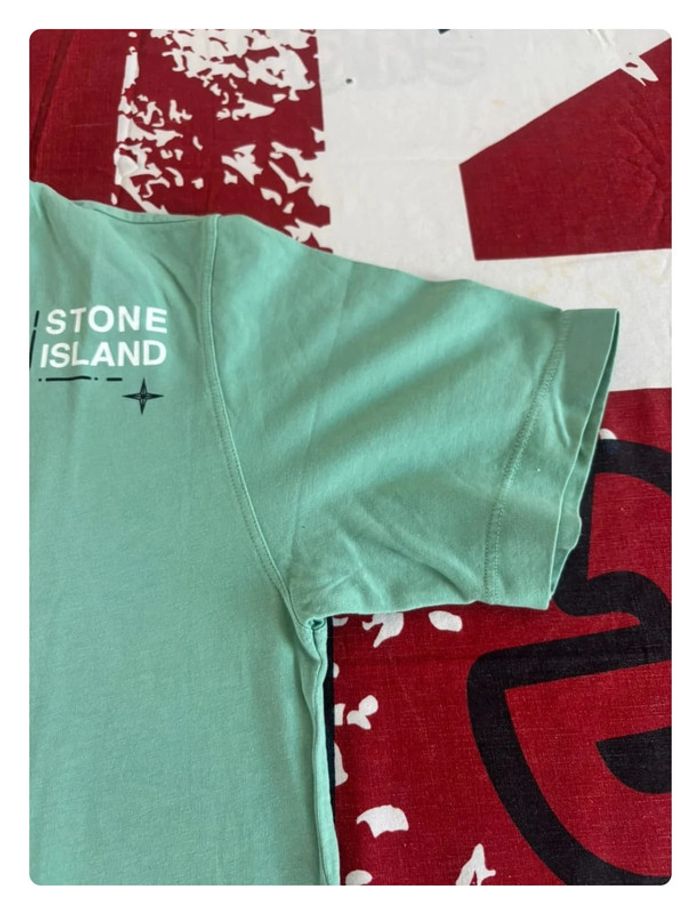T-shirt Stone Island Junior xs vert pomme imprimé - photo numéro 6