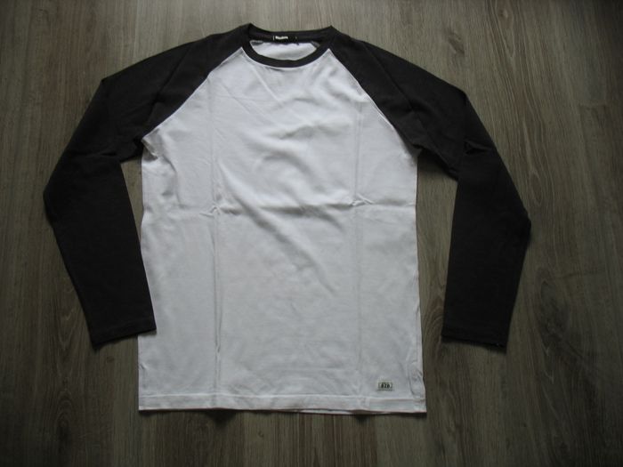 TEE SHIRT ML BLANC ET NOIR "BIZZBEE" - TAILLE XS - n°01