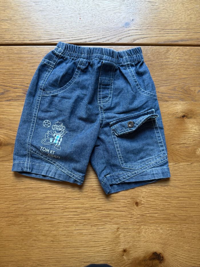 Short Jeans Bleu Tom & Kiddy Bébé Garçon 18 Mois – Très Bon État – Réduction sur Lot